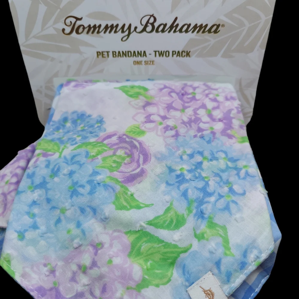 Tommy Bahama 2 Pack Pet Bandana/Incredipet MD Dog Collar NWT